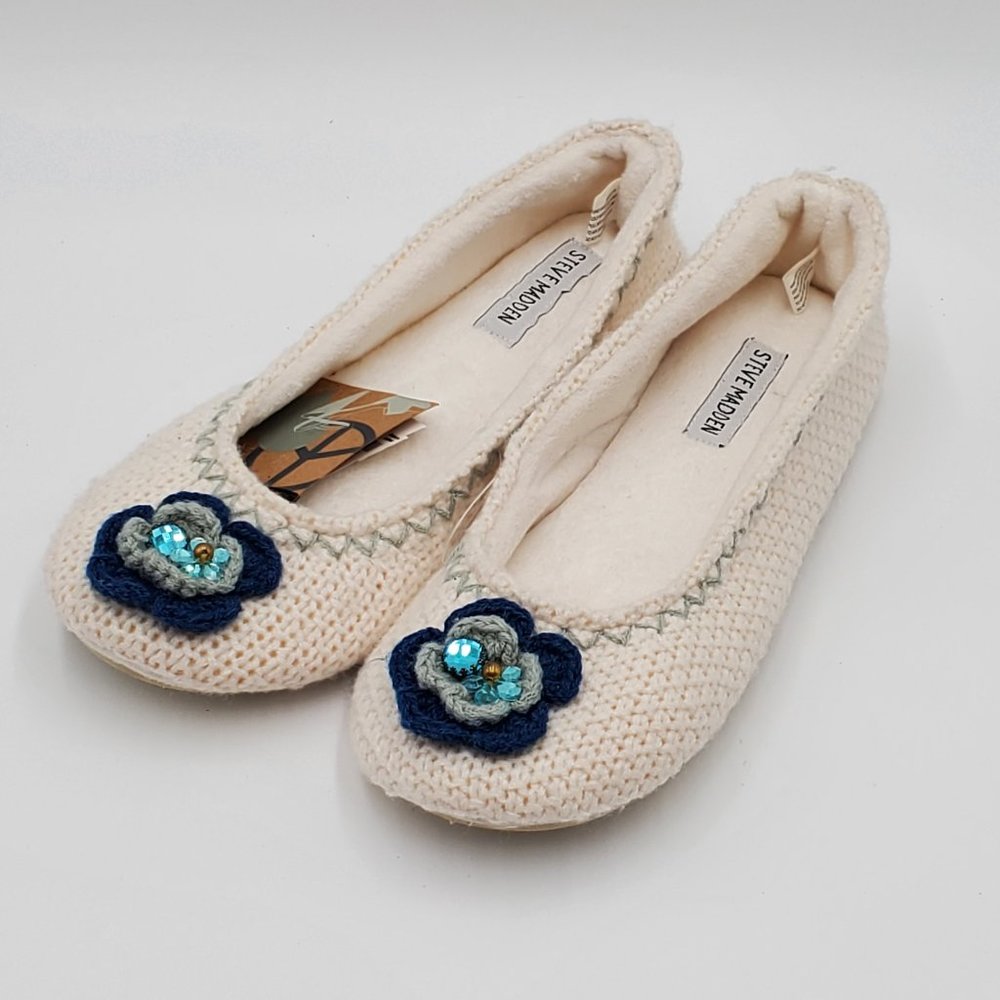 Steve Madden Ivory Knit Slippers - NWT - Picture 2 of 13